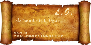 Löwentritt Oguz névjegykártya